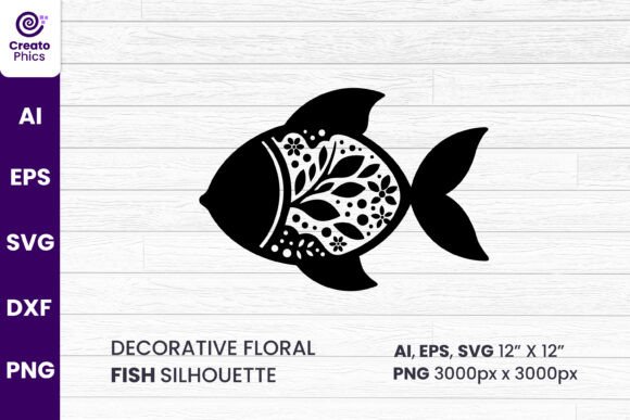 A Floral Fish SVG for Elegant, Artisan Branding