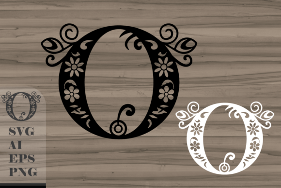 A Floral Letter O for Elegant Graphics & Crafts