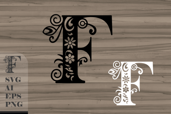 A Practical Review: Floral Decorative Letter F for Crafts & Graphics