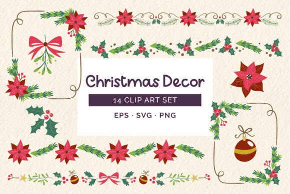 A Review of Christmas Floral Graphics & Decorative Elements