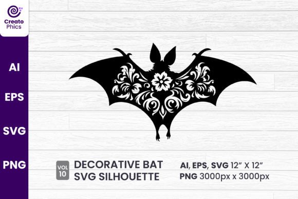 A Sleek Bat Silhouette for Modern Embroidery Projects