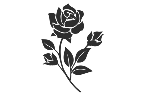 A Stylized Rose Graphic for Craft-Based Business Branding