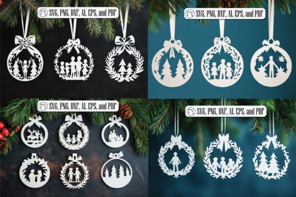 Christmas Decorative SVG Cut File Bundle