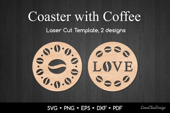 Coffee Coaster Graphics for Crafts & Content