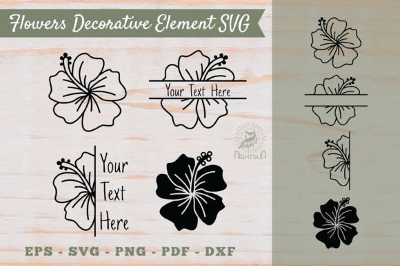 Crafting Elegance: The Flowers Decorative Element SVG 5 for Graphics & Projects
