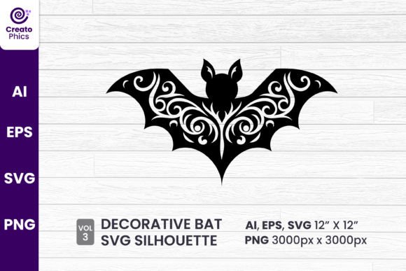 Decorative Bat Silhouette Sublimation 3