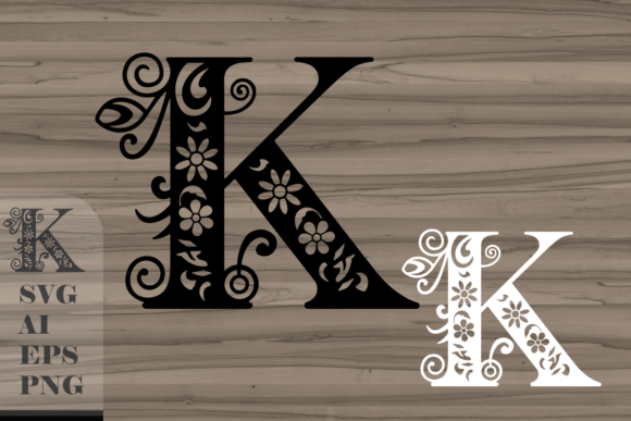 Floral Decorative Letter K: A Crafter's Graphics Review