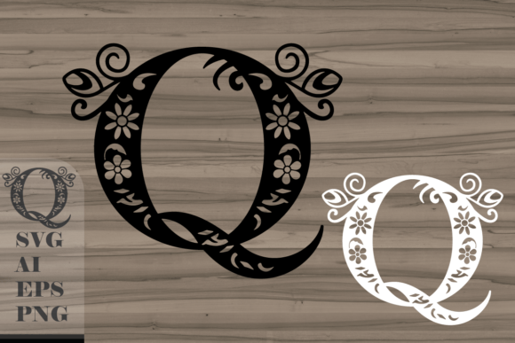 Floral Decorative Letter Q: A Review for Embroidered Projects