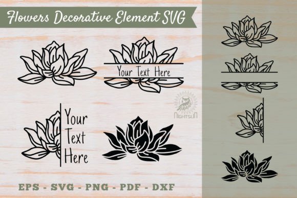 Flowers Decorative Element SVG 9: A Graphics Asset for Crafters