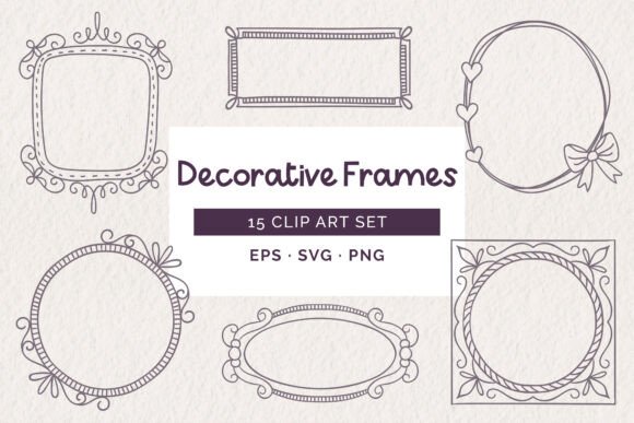 Hand-drawn Decorative Frames: Graphics & Decorative Elements