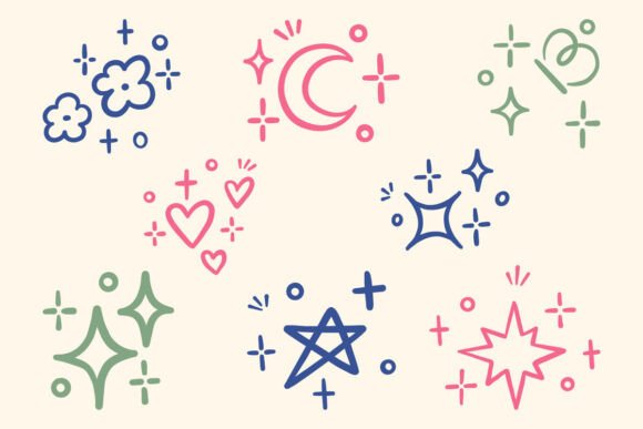 Hand Drawn Decorative Sparkle: Graphics & Icons