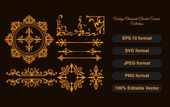Luxury Vintage Borders for Premium Graphics & Decorative Elements