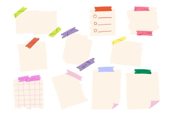 Sticky Notes with Decorative Tapes